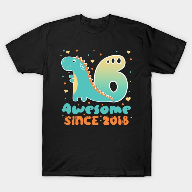 6th birthday boy tee 6th birthday dinosaur Dinosaur For Boy Dinosaur Party 6 year old birthday boy copy T-Shirt by ttao4164